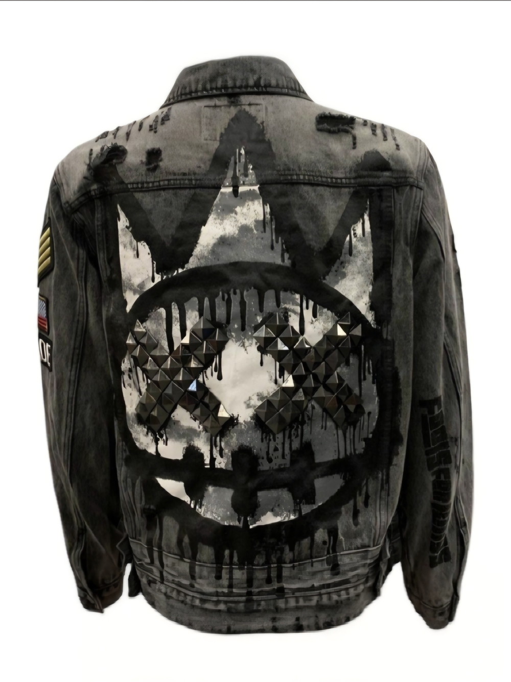 Cult of Individuality New York Women's Distressed Denim Jacket Black Gray